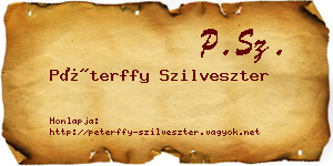 Péterffy Szilveszter névjegykártya